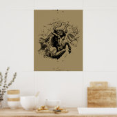 タウロス星座ヘベリアス1690版木、銅版、版画 ポスター (キッチン)