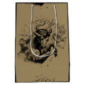 タウロス星座ヘベリアス1690版木、銅版、版画 ミディアムペーパーバッグ (裏面)