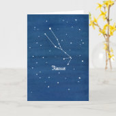 タウロス星座占星術ハッピーバースデー カード (黄色い花)