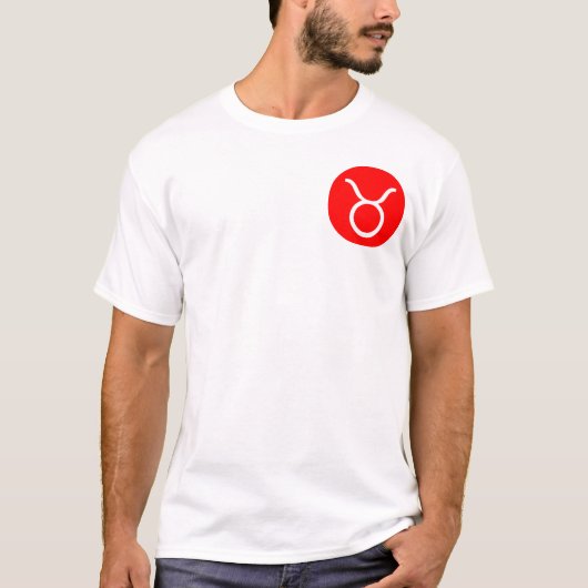 タウロス記号 – ポケット Tシャツ (正面)