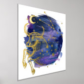 タウロス・ブル〔占星術の〕十二宮図カスタム誕生日のサイン 箔ポスター (レイダウン)