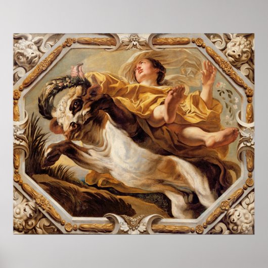 タウロス、〔占星術の〕十二宮図のシンボルや象徴 ポスター (正面)