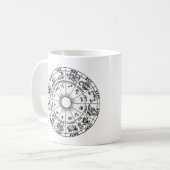 タウロス、〔占星術の〕十二宮図シンボルや象徴 コーヒーマグカップ (正面左)
