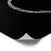 タウロス。〔占星術の〕十二宮図星占い標識。ブラック. ポスター (角)