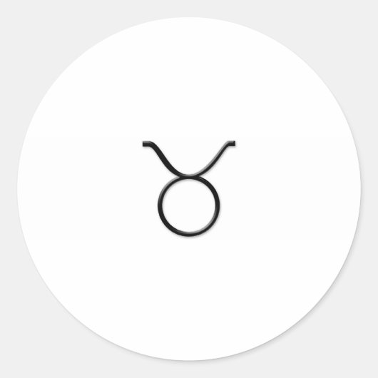 タウロス – 〔占星術の〕十二宮図標識 ラウンドシール (正面)