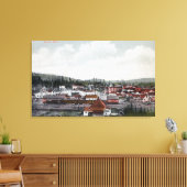 タウンの空中表示2 キャンバスプリント (インサイチュ (リビング))