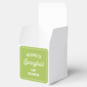 タウンウェルカムサイングリーンベビーシャワー フェイバーボックス (オープン)