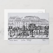 タウンスクエアプラカロシオ |ポルトガル，リスボン ポストカード (正面/裏面)