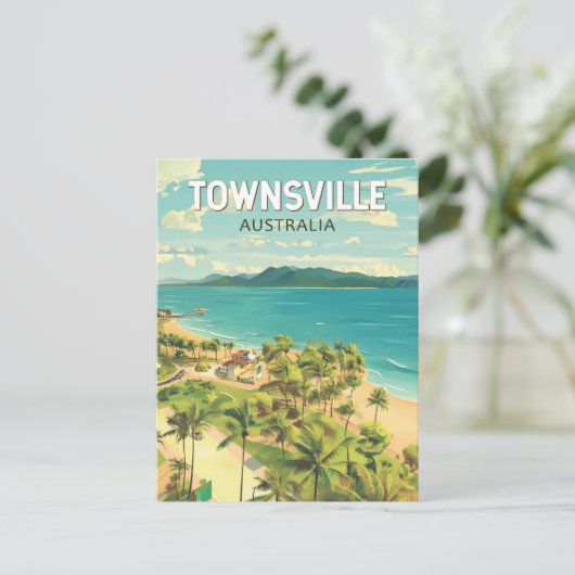タウンズビルオーストラリア旅行アートヴィンテージ ポストカード (スタンド正面)