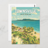 タウンズビルオーストラリア旅行アートヴィンテージ ポストカード (正面/裏面)