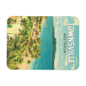 タウンズビルオーストラリア旅行アートヴィンテージ マグネット (横)