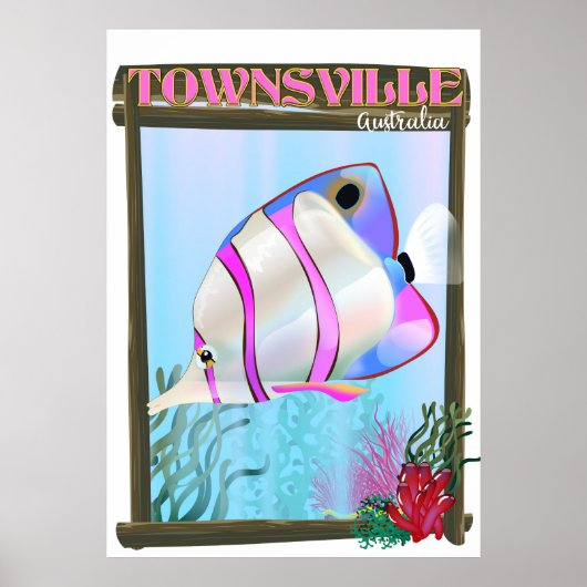 タウンズビル オーストラリア 熱帯魚 旅行ポスター ポスター (正面)