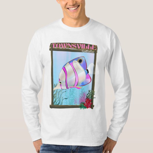 タウンズビルAustralia熱帯魚の旅行ポスター Tシャツ (正面)