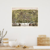 タウントン、MAパノラママップ – 1875 ポスター (キッチン)