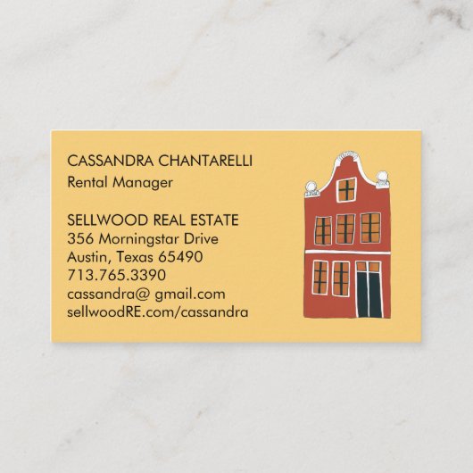 タウンハモダンス実在エステートブローカーエージェントレンタル 名刺 (裏面)