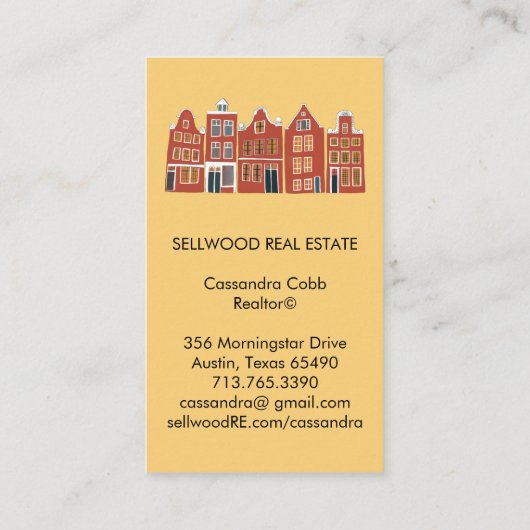 タウンハモダンス実在エステートブローカーエージェント不動産仲介業者 名刺 (裏面)