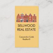 タウンハモダンス実在エステートブローカーエージェント不動産仲介業者 名刺 (正面)