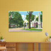 タウンホールとパターソン記念碑の眺め キャンバスプリント (インサイチュ (リビング))