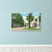 タウンホールとパターソン記念碑の眺め キャンバスプリント (インサイチュ (ウッドフロア))