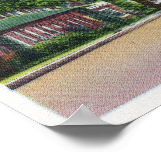 タウンホールとパターソン記念碑の眺め ポスター (角)