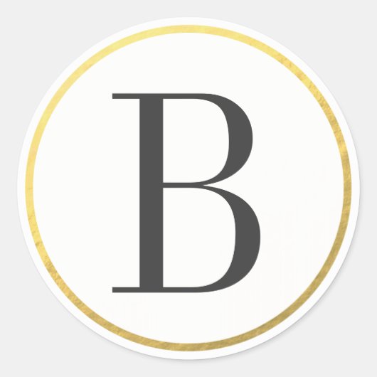 タウンホールタイポグラフィモノグラム ラウンドシール (正面)