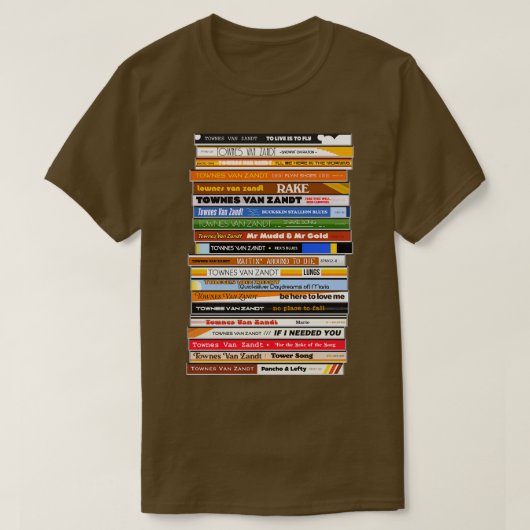 タウンヴァンザンドザシングルスレトロCDスタック Tシャツ (デザイン正面)