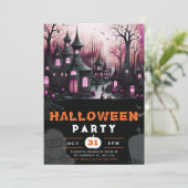 タウン不気味ハウズ幽霊のよく出るパンプキンスハロウィーン 招待状 (スタンド正面)