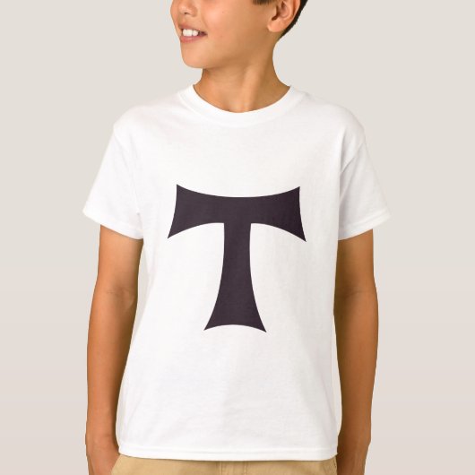 タウ十字聖アンソニー十字架 Tシャツ (正面)