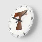 タウ十字 ラウンド壁時計 (傾斜)