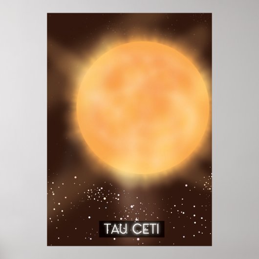タウ・ケタ星の宇宙アートポスター ポスター (正面)