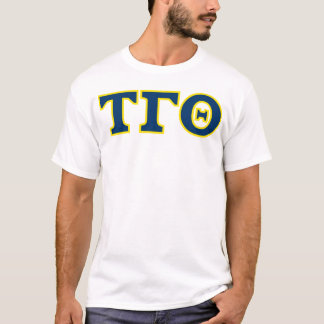 タウGammaシータ文字Tシャツ – 白 Tシャツ