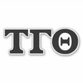 タウGammaシータVinyl Letters – 黒文字 シール (正面)