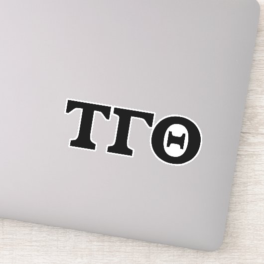 タウGammaシータVinyl Letters – 黒文字 シール (詳細)