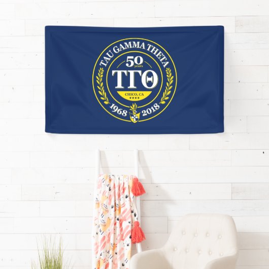 タウGamma Theta 3x5バナー – 50周年記念 横断幕 (インサイチュ)