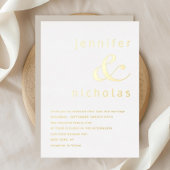 タエレガントウペアンパ結婚サンド金ゴールド 箔招待状