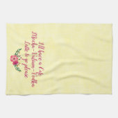 タオおもしろいル – カフェモチャバリウムウォッカラテ キッチンタオル (横)