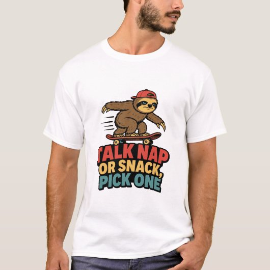 タオクorスナック ナマケモノ tシャツ (正面)