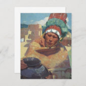 タオスインディアンホールディングザウォータージャグバイブルーメンシェイン (正面/裏面)