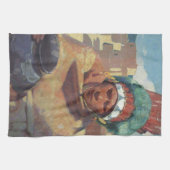 タオスインディアンホールディングザウォータージャグバイブルーメンシェイン キッチンタオル (横)