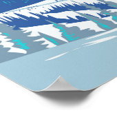 タオススキーバレースキーエリアウィンターニューメキシコヴィンテージ ポスター (角)