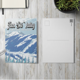 タオススキーバレースキーエリアウィンターニューメキシコヴィンテージ ポストカード