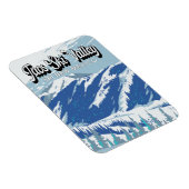 タオススキーバレースキーエリアウィンターニューメキシコヴィンテージ マグネット (右側)