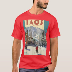 タオススキーバレー新しいメイコUSA旅行スノースキーA Tシャツ