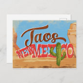 タオスニューメキシコのマンガデザートヴィンテージ旅行 ポストカード (正面/裏面)