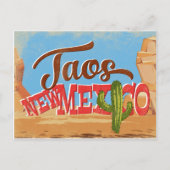 タオスニューメキシコのマンガデザートヴィンテージ旅行 ポストカード (正面)