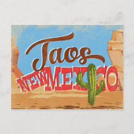 タオスニューメキシコのマンガデザートヴィンテージ旅行 ポストカード