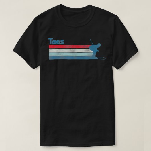 タオスニューメキシコレトロスキー Tシャツ (デザイン正面)