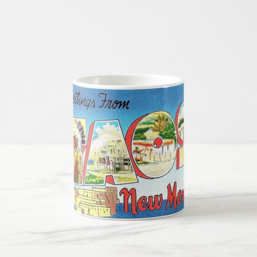 タオスニューメキシコ挨拶 コーヒーマグカップ (中央)