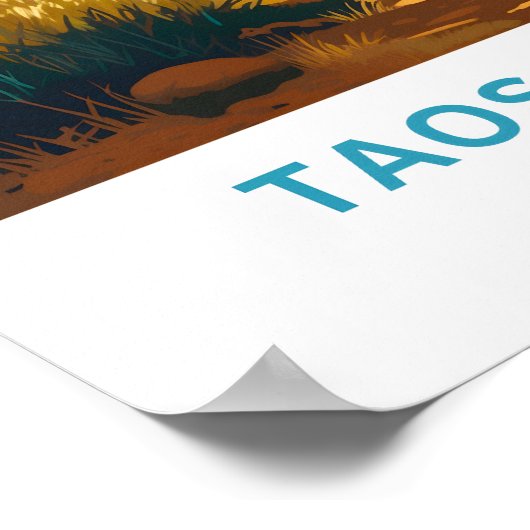 タオスプエブロニューメキシコ旅行プリント ポスター (角)