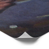 タオス先住民アメリカインディアンポートレート ポスター (角)